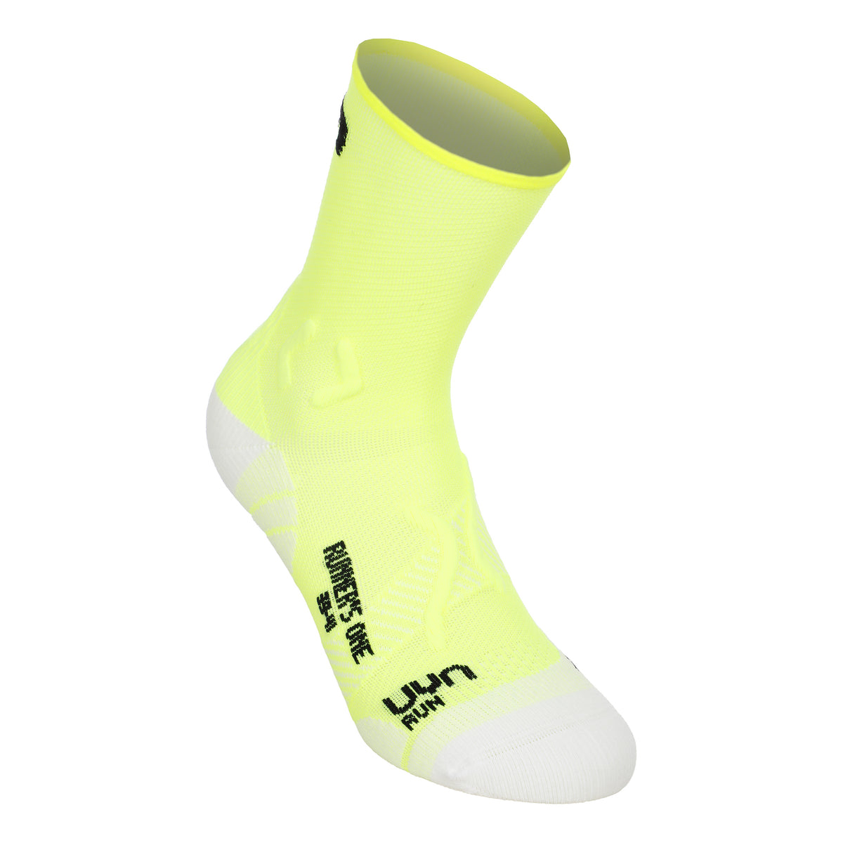 UYN Runner's One Short Chaussettes de running Hommes - jaune, blanc