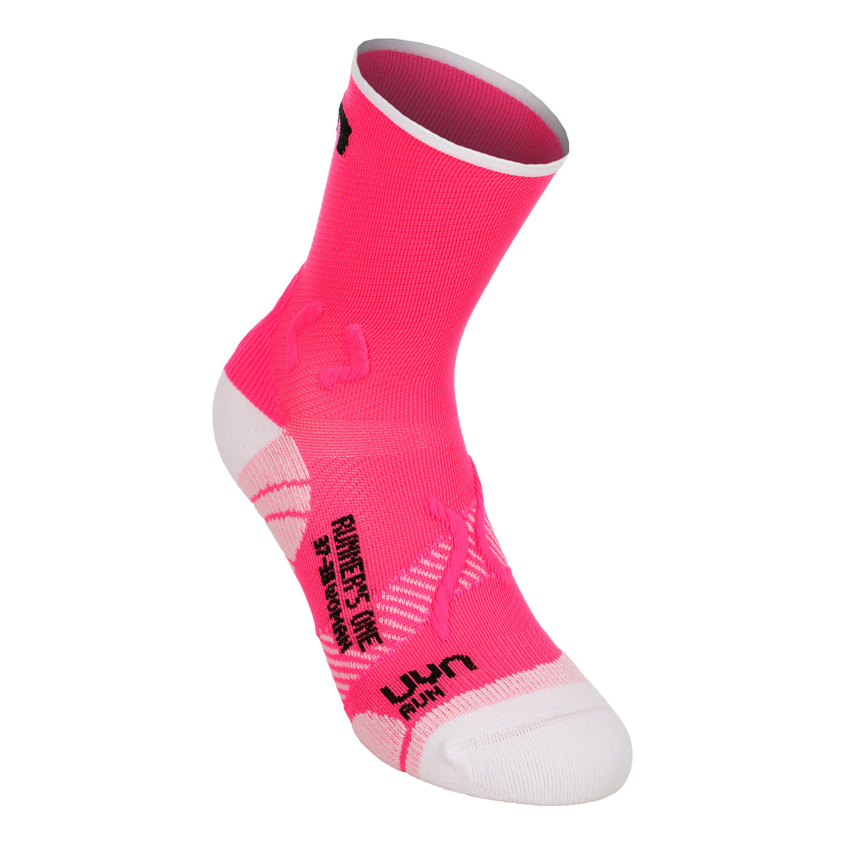 UYN Runner's One Short Chaussettes de running Femmes - pink, blanc