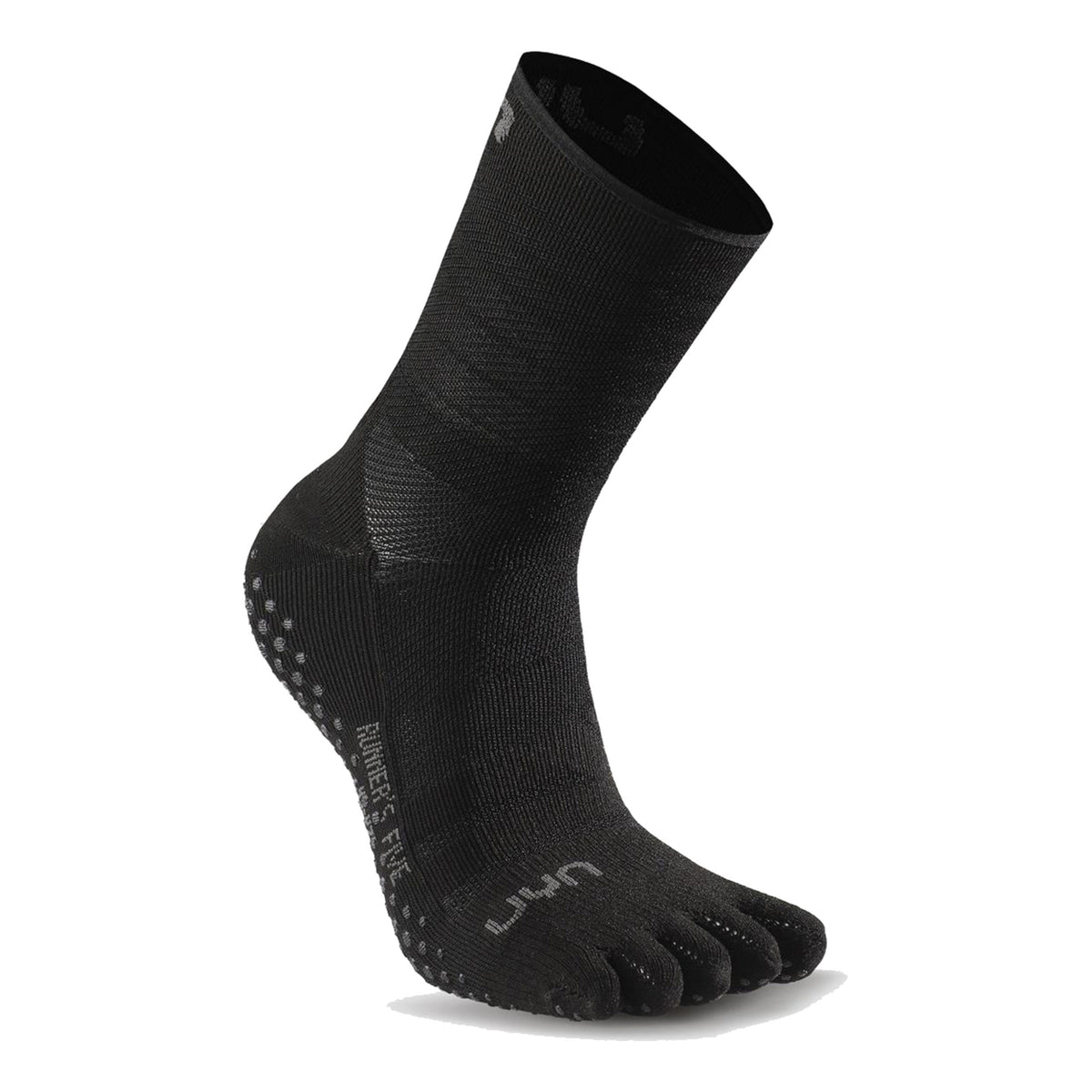 UYN Runner's Five Grip Socks Chaussettes De Running-Noir
