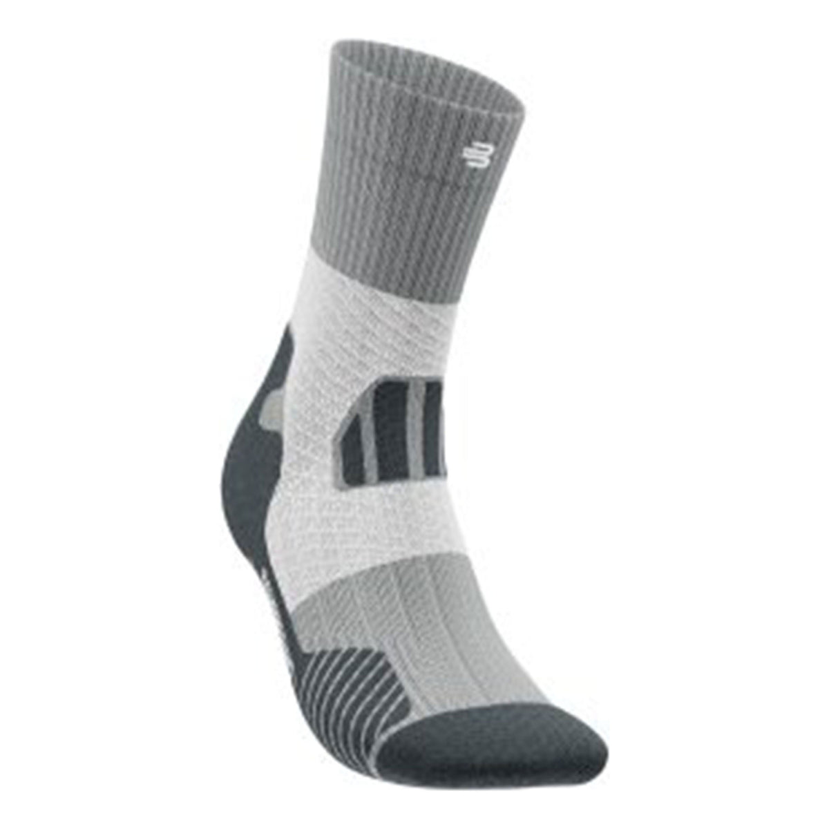 Bauerfeind Trail Run Mid Cut Chaussettes De Running Femmes-Gris