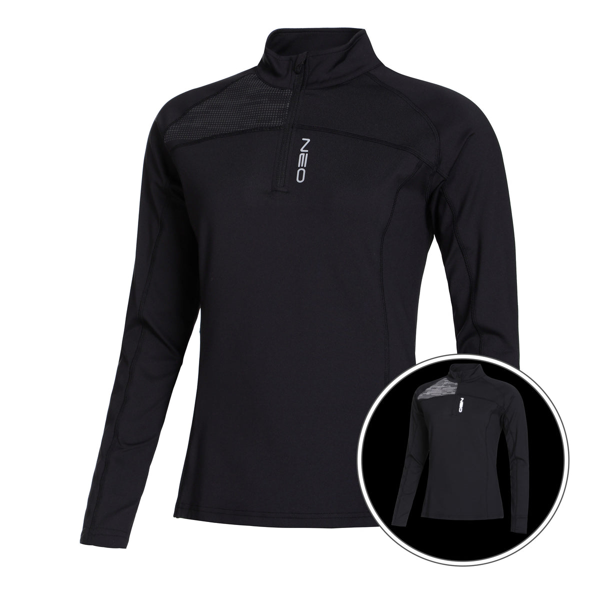 NEO Warm Light Haut Manches Longues Femmes-Noir