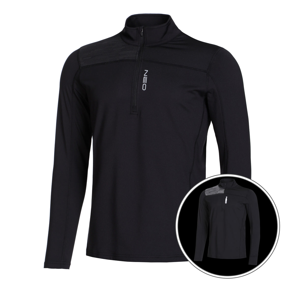 NEO Warm Light Haut Manches Longues Hommes-Noir