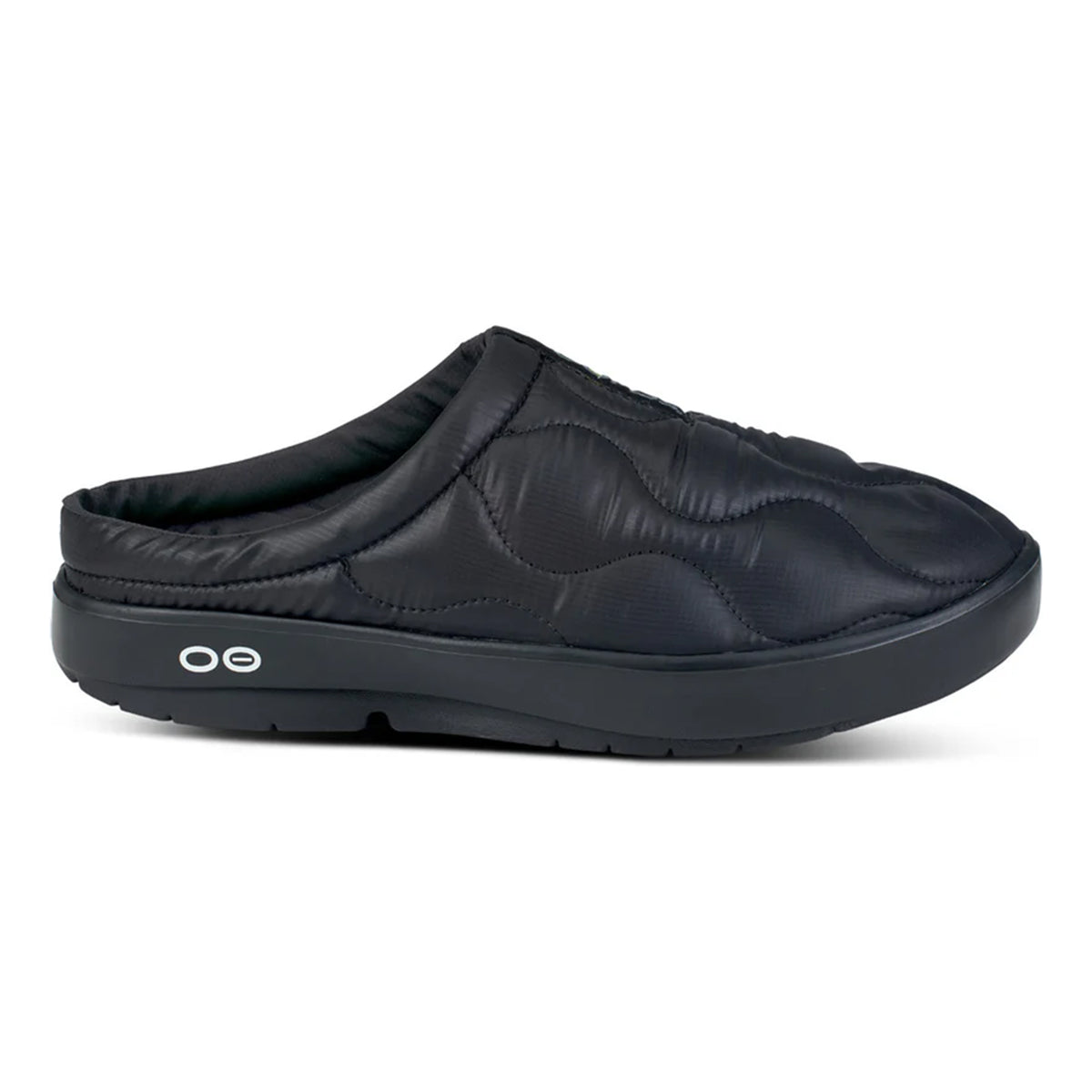 OOFOS Oocoozie Thermo Mule Chaussure de récupération Unisex - noir, vert fluo