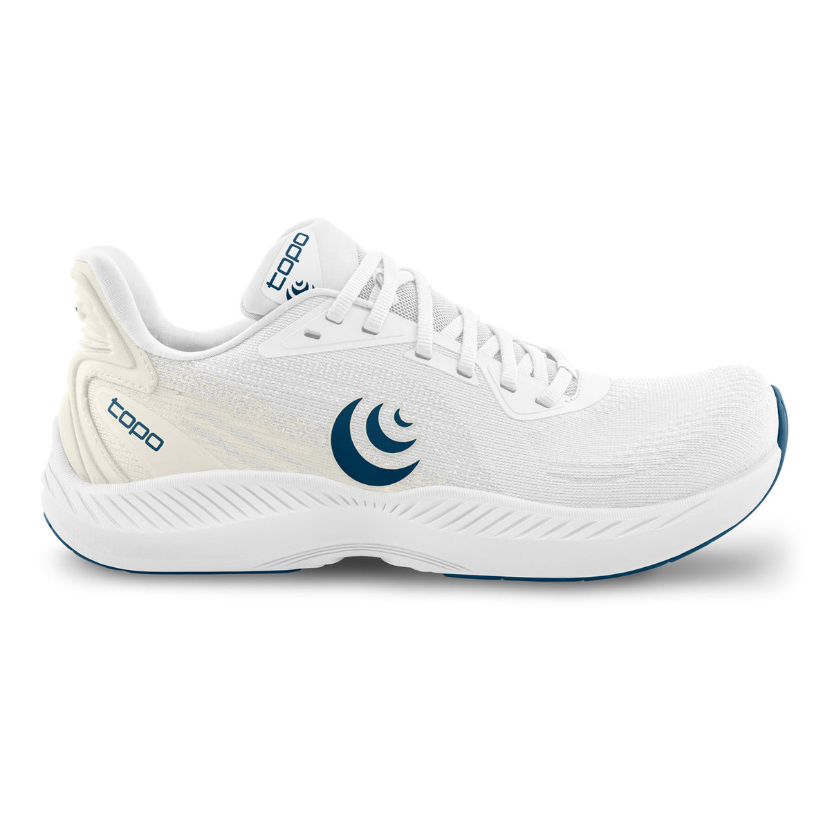 TOPO ATHLETIC Fli-Lyte 6 Chaussure de running sans stabilisateurs Hommes - blanc, bleu foncé