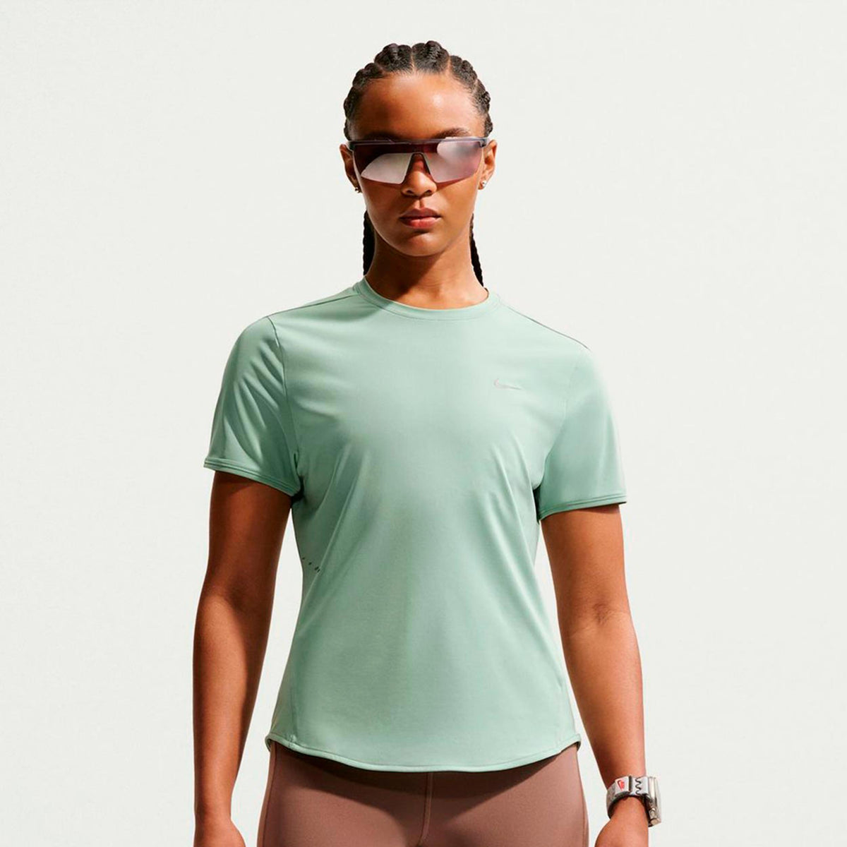 Nike Swift Maillot de course Femmes - vert clair, argent