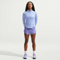 Swift Half-Zip  Maillot de course Femmes - bleu clair, argent