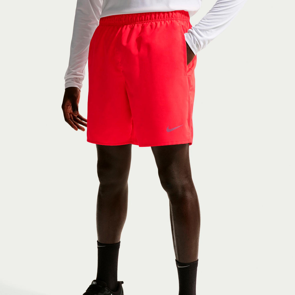 Nike Challenger 7in Brief-Lined Short de running Hommes - rouge clair, rouge clair