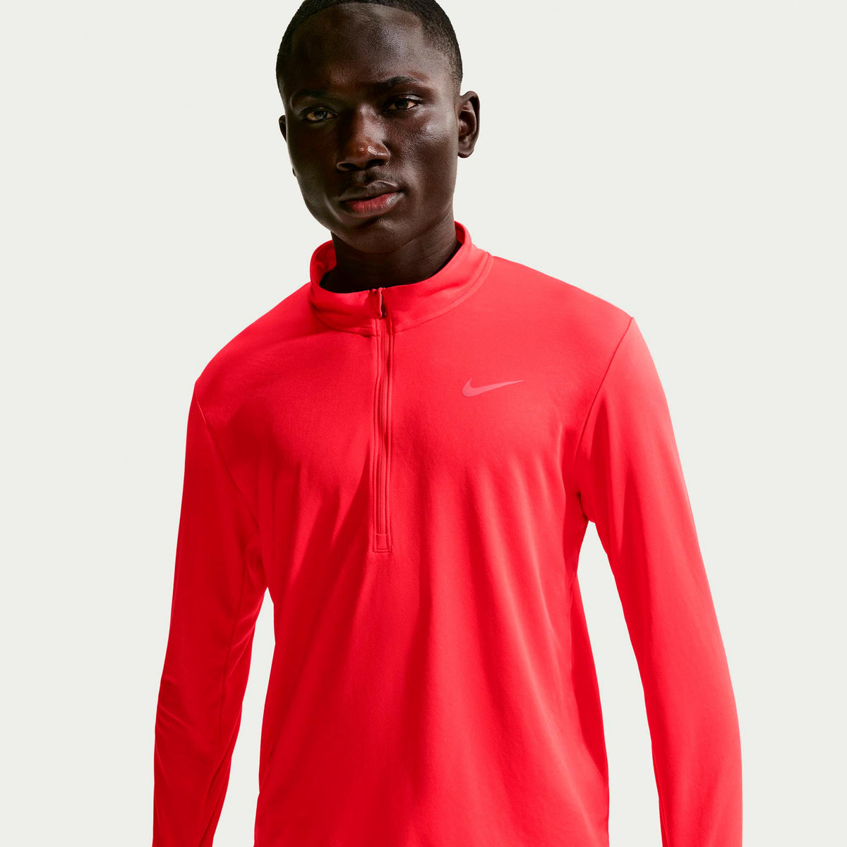 Nike Pacer Half-Zip Maillot de course Hommes - rouge clair, argent