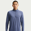 Stride Half-Zip  Maillot de course Hommes - bleu gris, argent