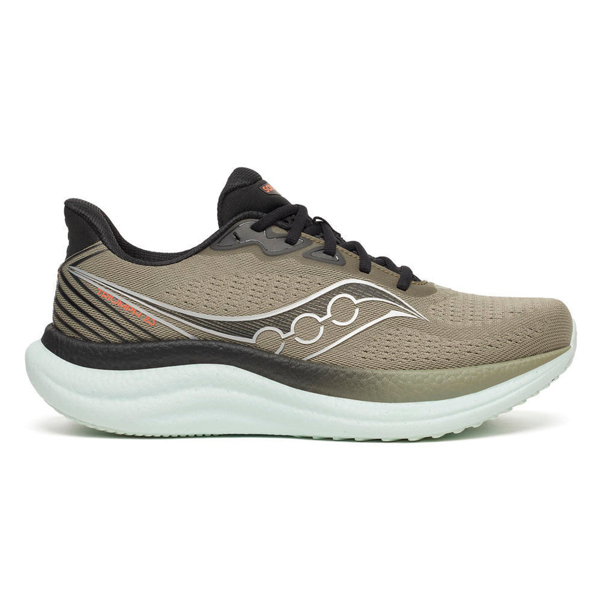 Saucony Triumph 23 Chaussure de running sans stabilisateurs Hommes-kaki, noir