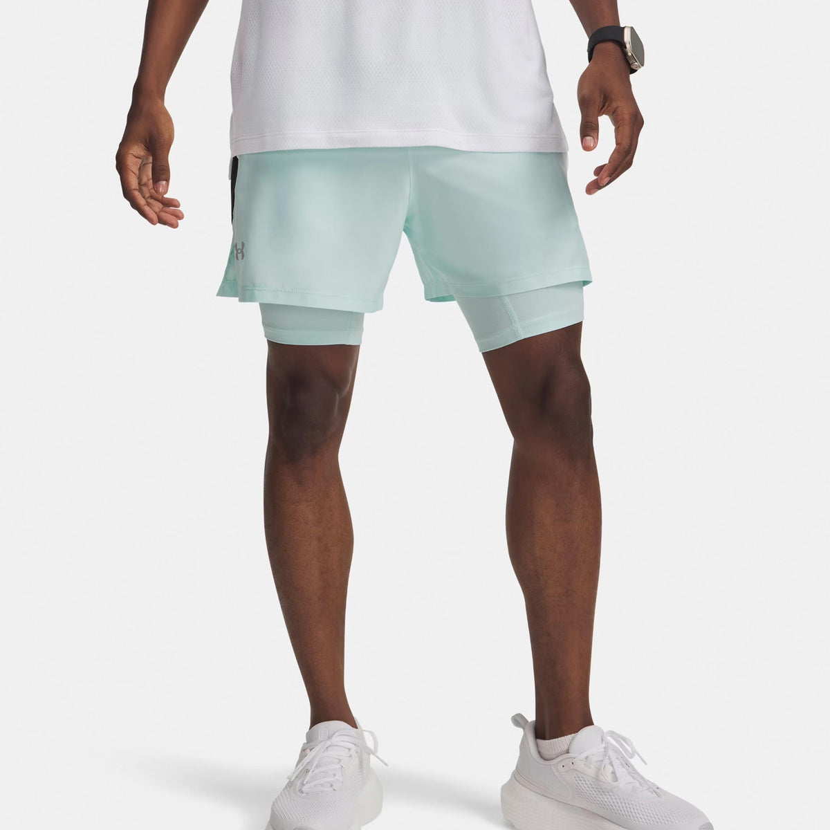 Under Armour Launch 5in 2in1  Short de running Hommes-mint, noir