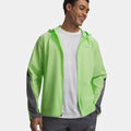 Velociti Storm Hooded  Veste running Hommes-vert fluo, gris foncé