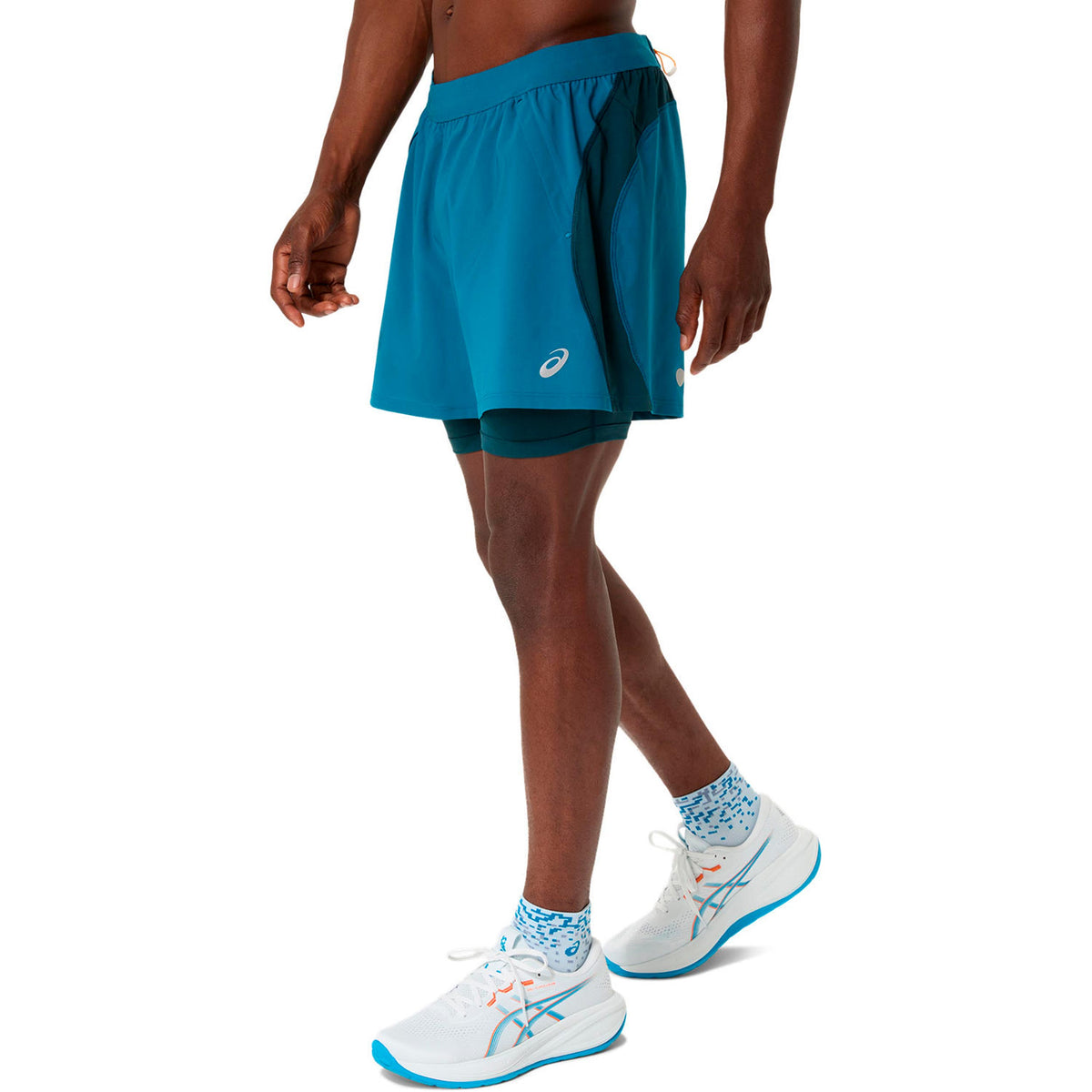 ASICS Road 2in1 5in Short de running Hommes-turquoise, turquoise