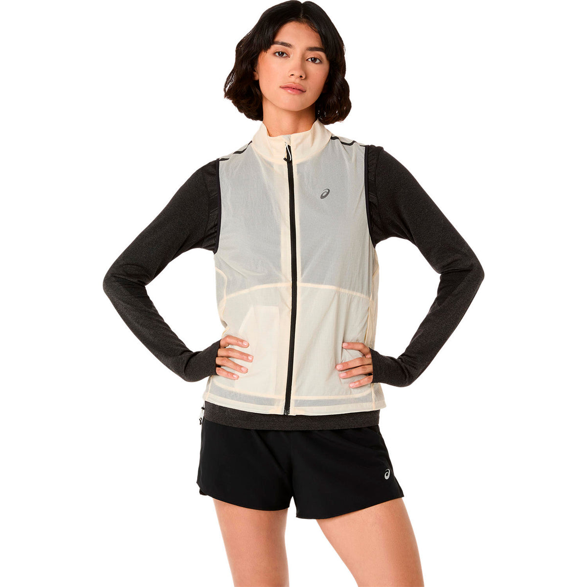 ASICS Metarun Packable Gilets de course Femmes-beige