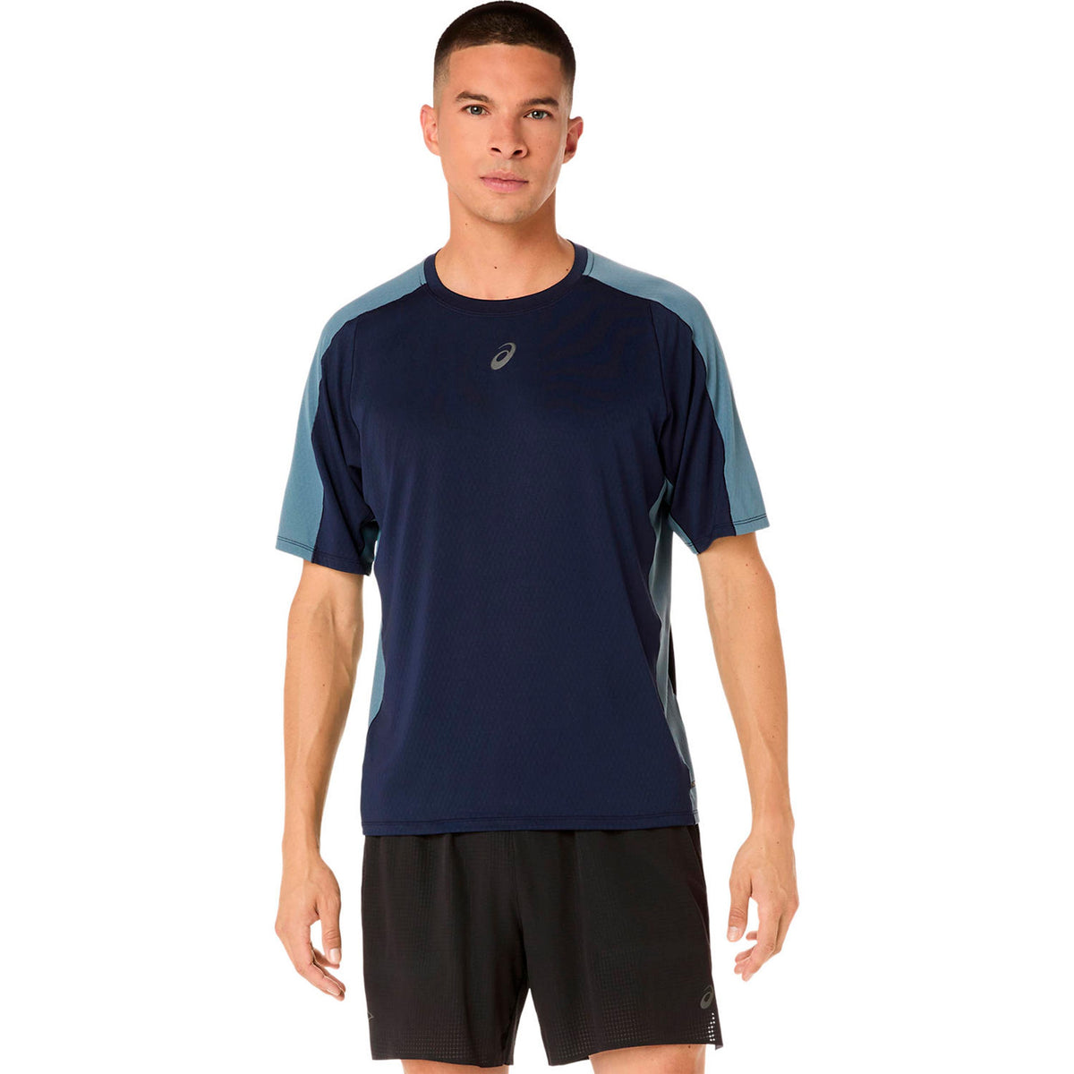 ASICS Fujitrail Elite Maillot de course Hommes-bleu foncé, gris
