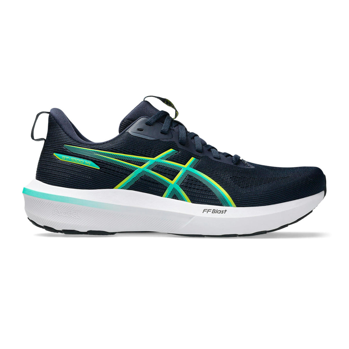 ASICS GT-1000 14 Chaussure de running avec stabilisateurs Hommes-bleu foncé, vert