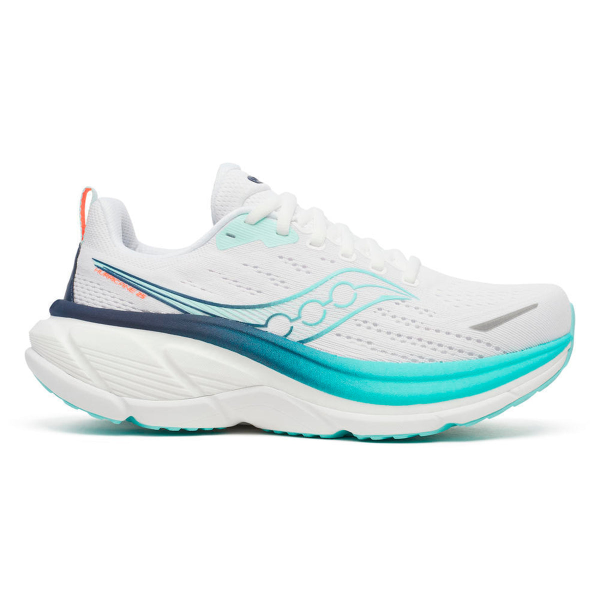 Saucony Hurricane 25 Chaussure de running avec stabilisateurs Femmes-blanc, bleu foncé