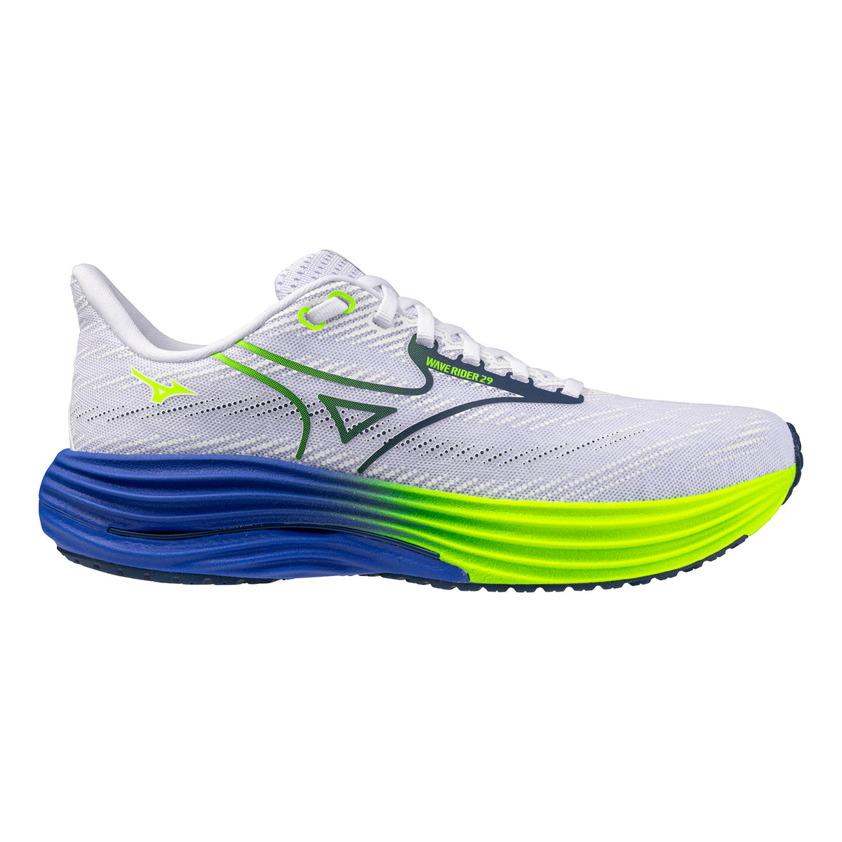 Mizuno Wave Rider 29                       Chaussure de running sans stabilisateurs Hommes-blanc, bleu