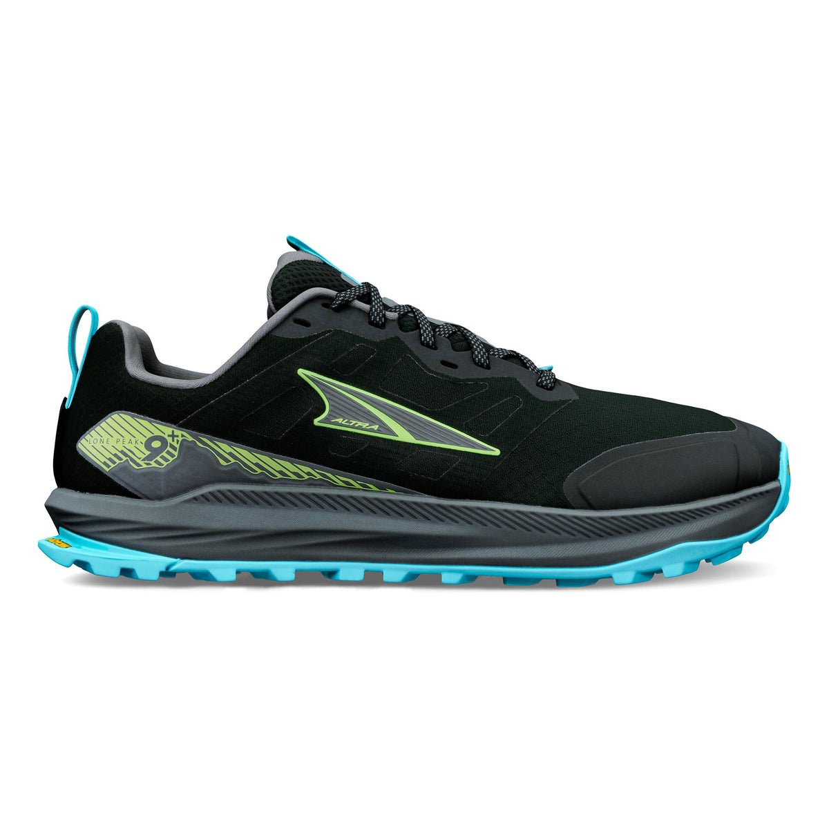 Altra Lone Peak 9+ Chaussure trail Hommes - noir, jaune lemon