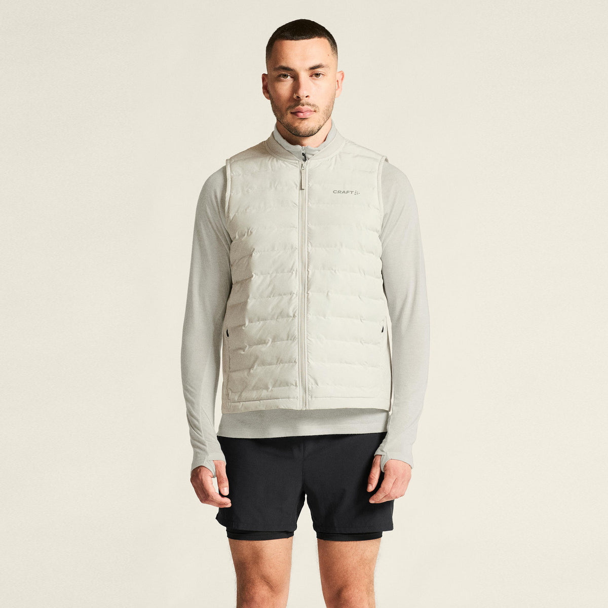Craft SubZ Gilets de course Hommes - crème