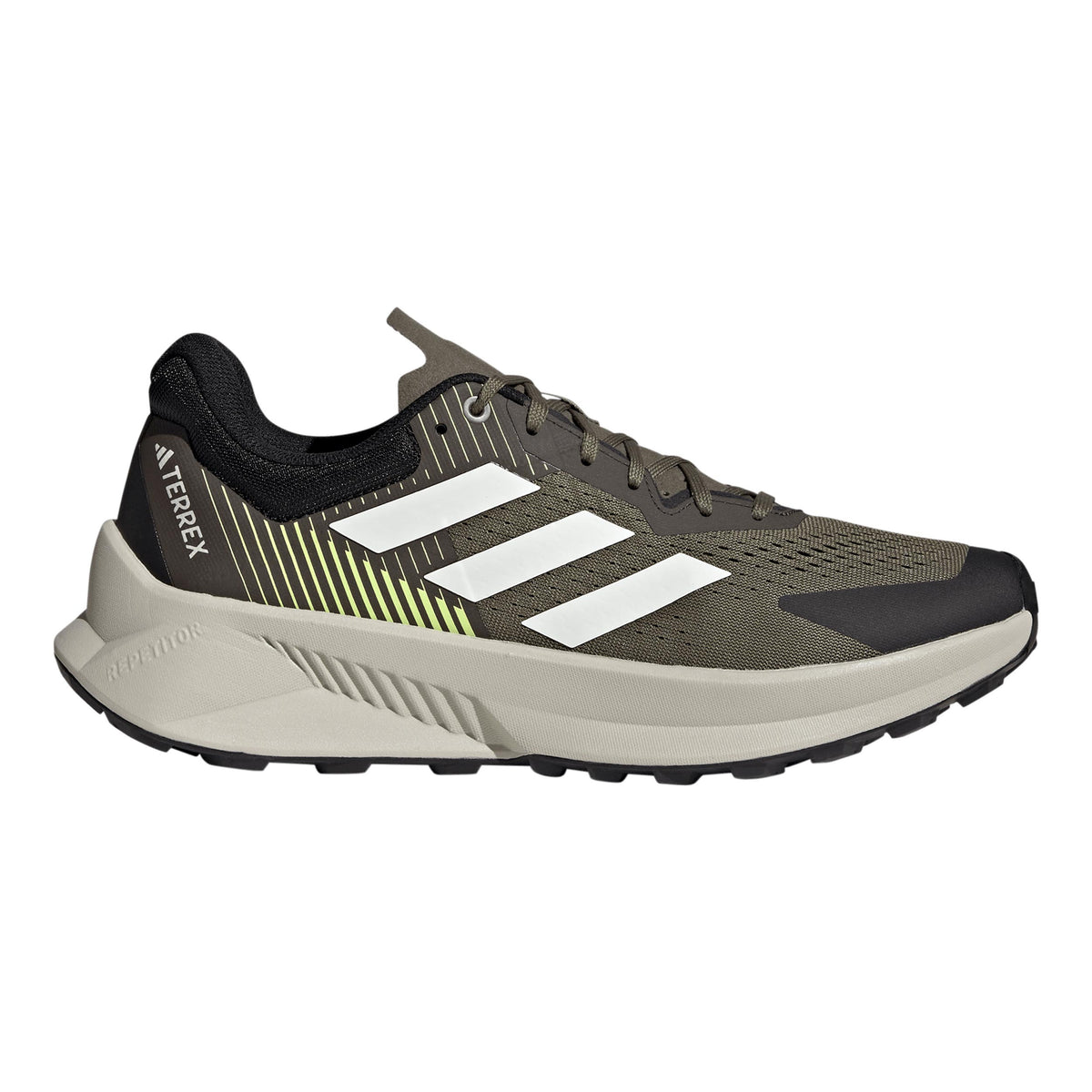 adidas Terrex Soulstride Flow Chaussure trail Hommes - vert olive, blanc