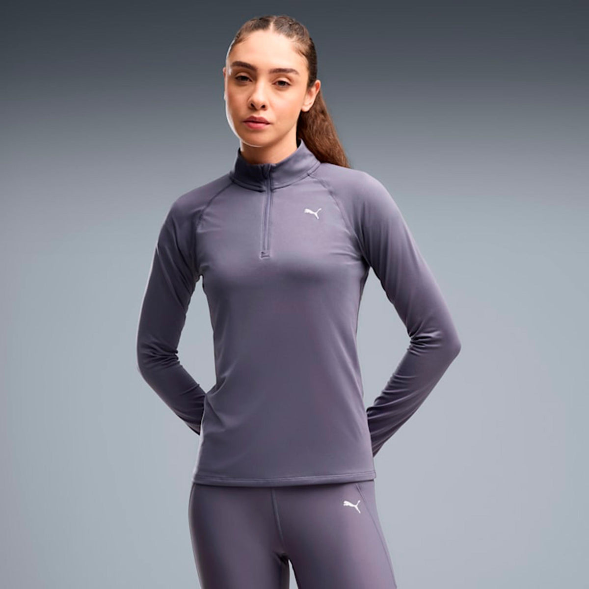 Puma Velocity Cloudspun 1/4 Zip  Maillot de course Femmes - gris