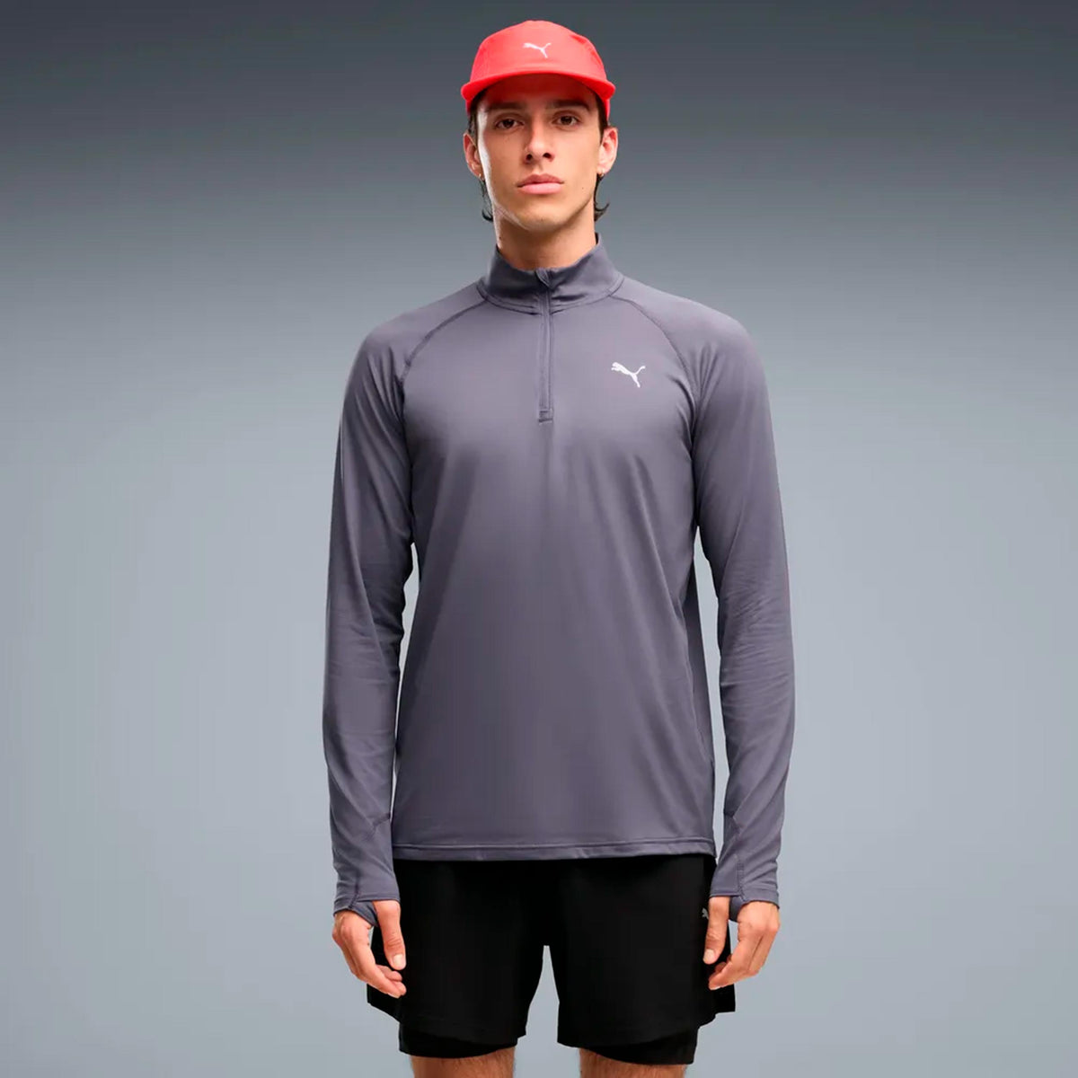 Puma Velocity Cloudspun 1/4 Zip  Maillot de course Hommes - gris