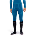 Warm Long  Collant tight Hommes - bleu gris