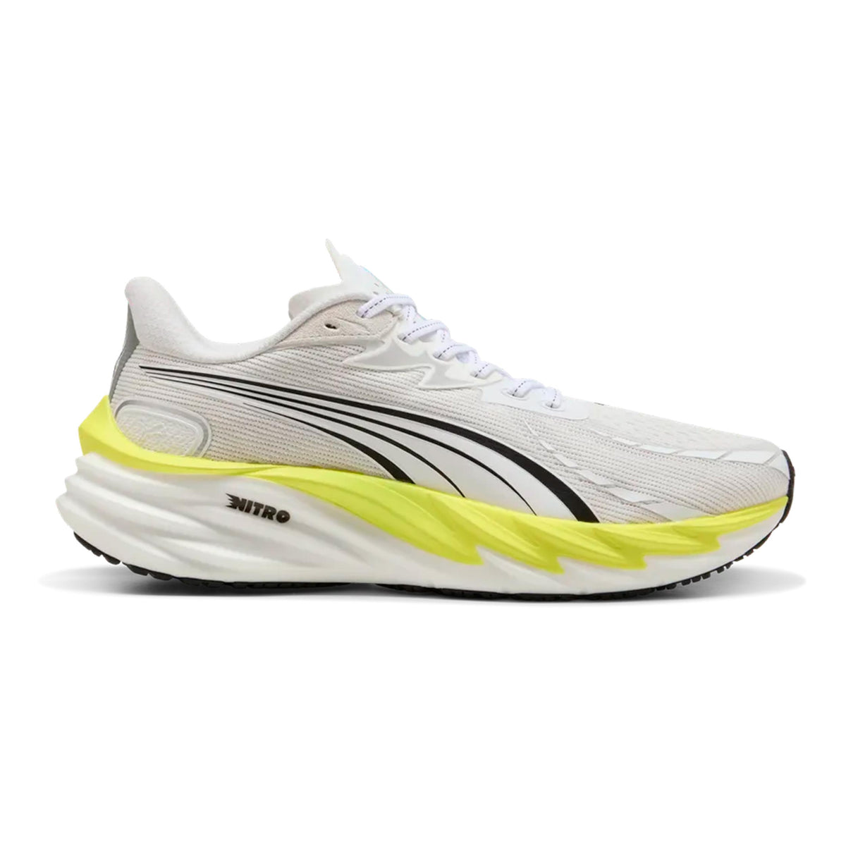 Puma Velocity Nitro 4 Chaussure de running sans stabilisateurs Hommes-blanc, jaune lemon