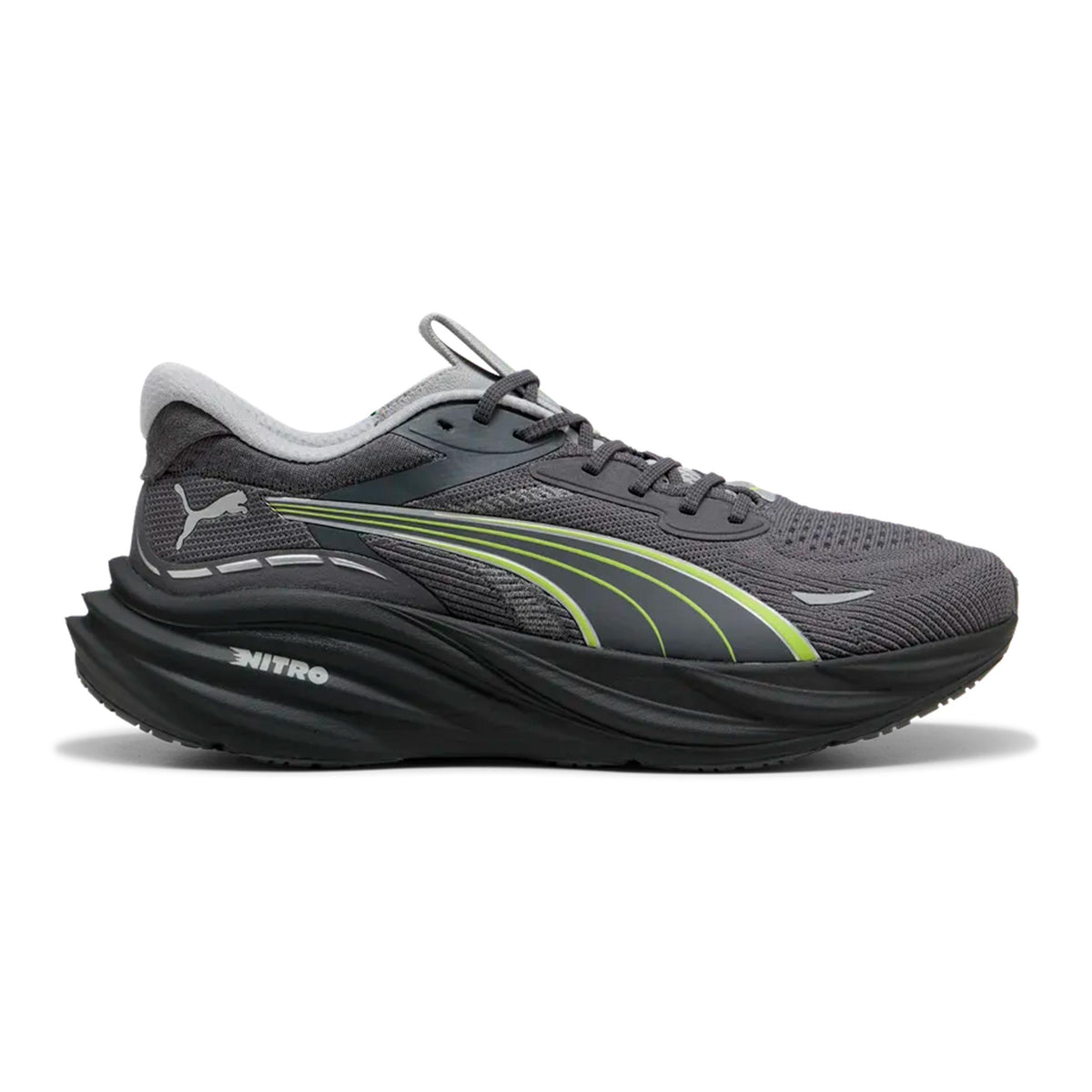 Puma Magnify Nitro 3 Chaussure de running sans stabilisateurs Hommes - gris, jaunes fluo