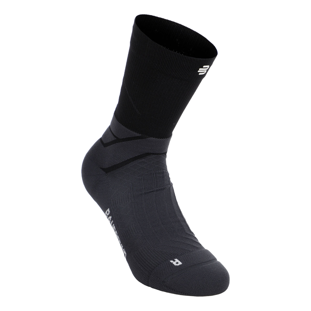 Bauerfeind Run Performance Mid Cut  Chaussettes de running Hommes-noir