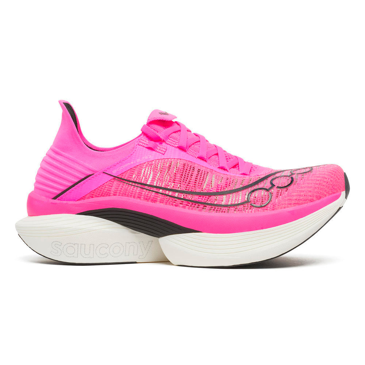 Saucony Endorphin Elite 2 Chaussure de compétition Unisex-pink, noir