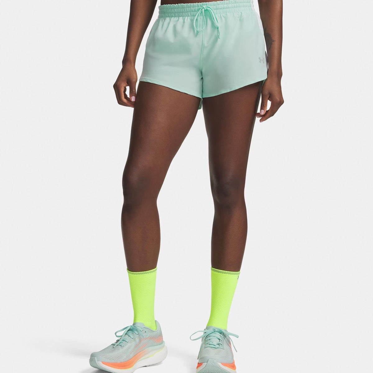 Under Armour Velociti Pro 3in  Short de running Femmes - menthe, argent