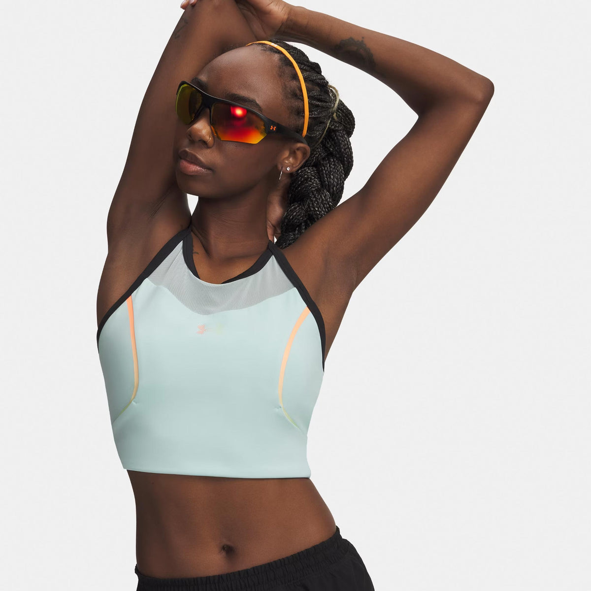 Under Armour Velociti Elite Crop  Maillot de course Femmes-mint, corail