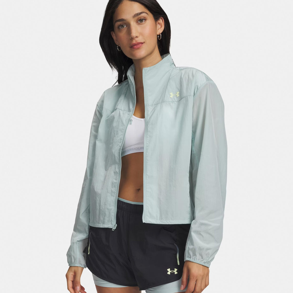 Under Armour Explor Trail Run Wind  Veste running Femmes-bleu, vert clair