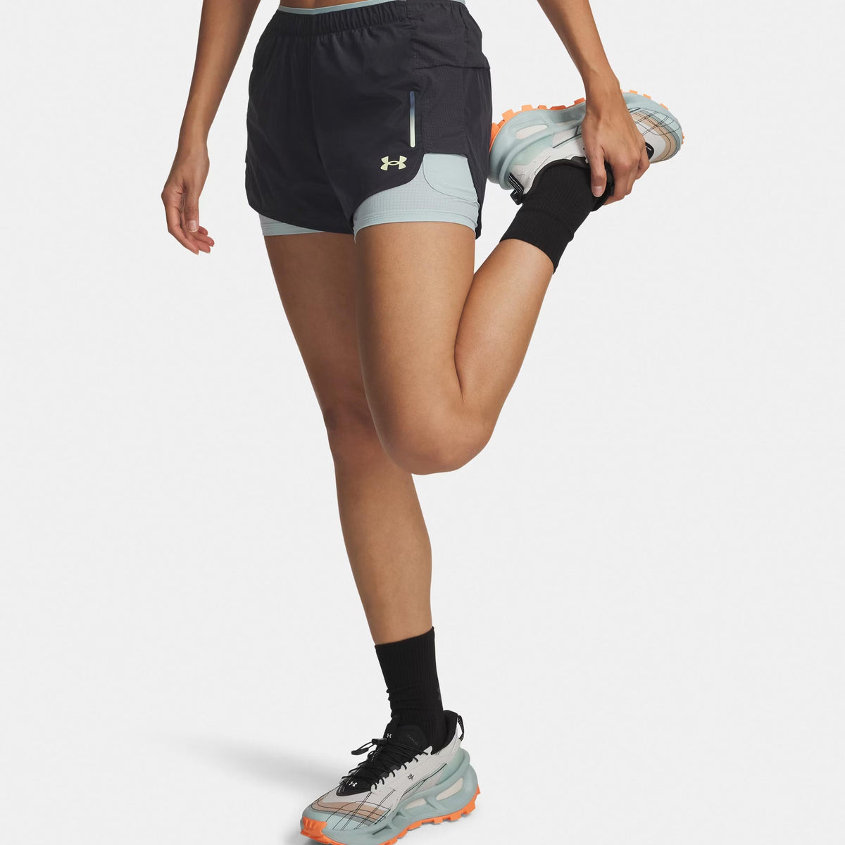 Under Armour Explor Trail Ultra Lined  Short de running Femmes-anthracite, bleu