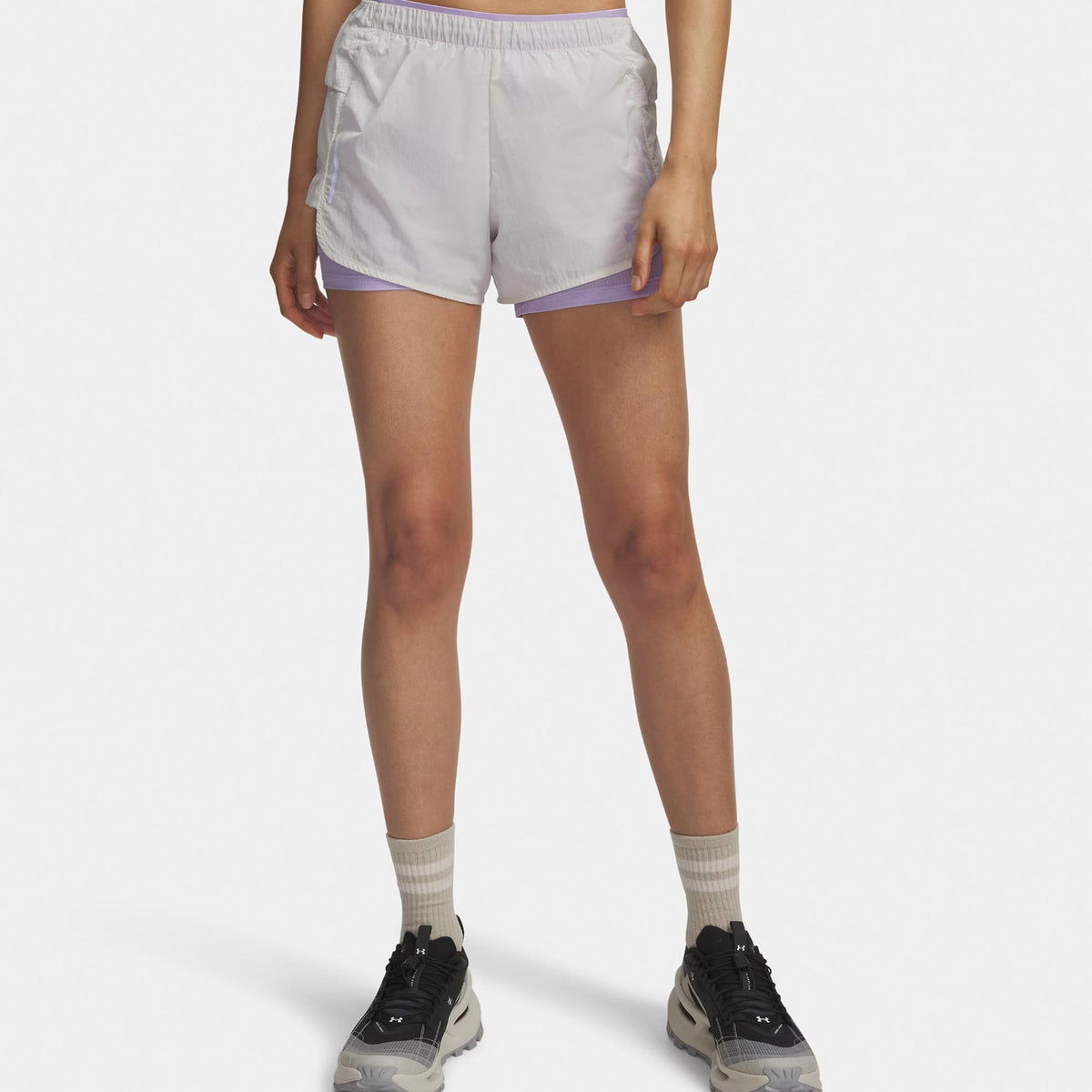 Under Armour Explor Trail Ultra Lined  Short de running Femmes-blanc, violet