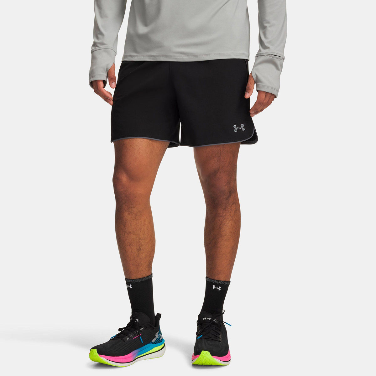 Under Armour Velociti Pro 7in  Short de running Hommes-noir, argent