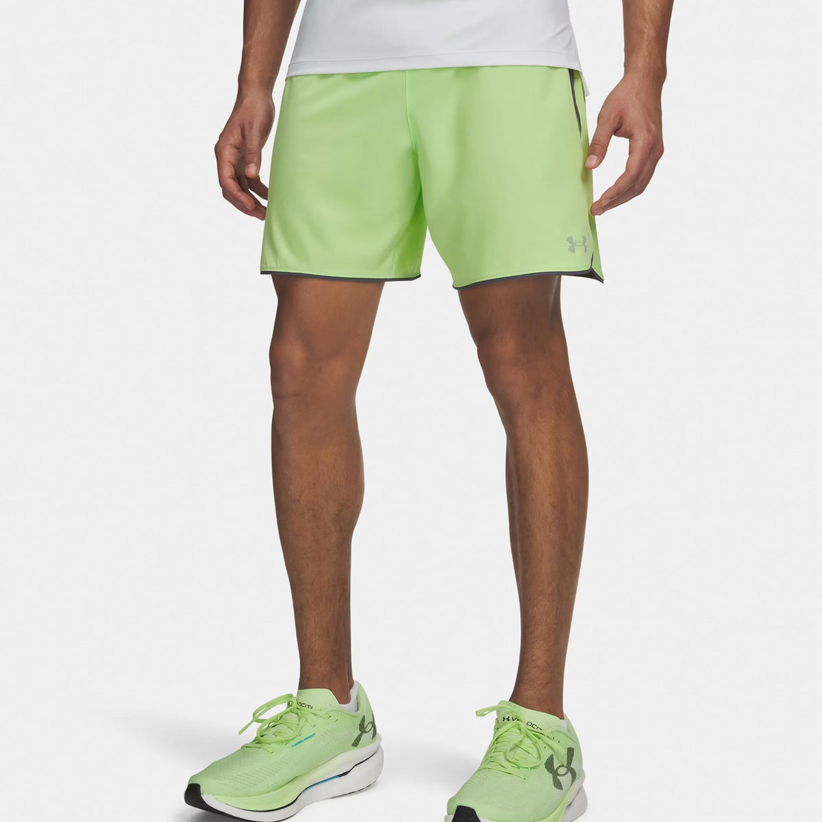 Under Armour Velociti Pro 7in  Short de running Hommes-vert fluo, argent