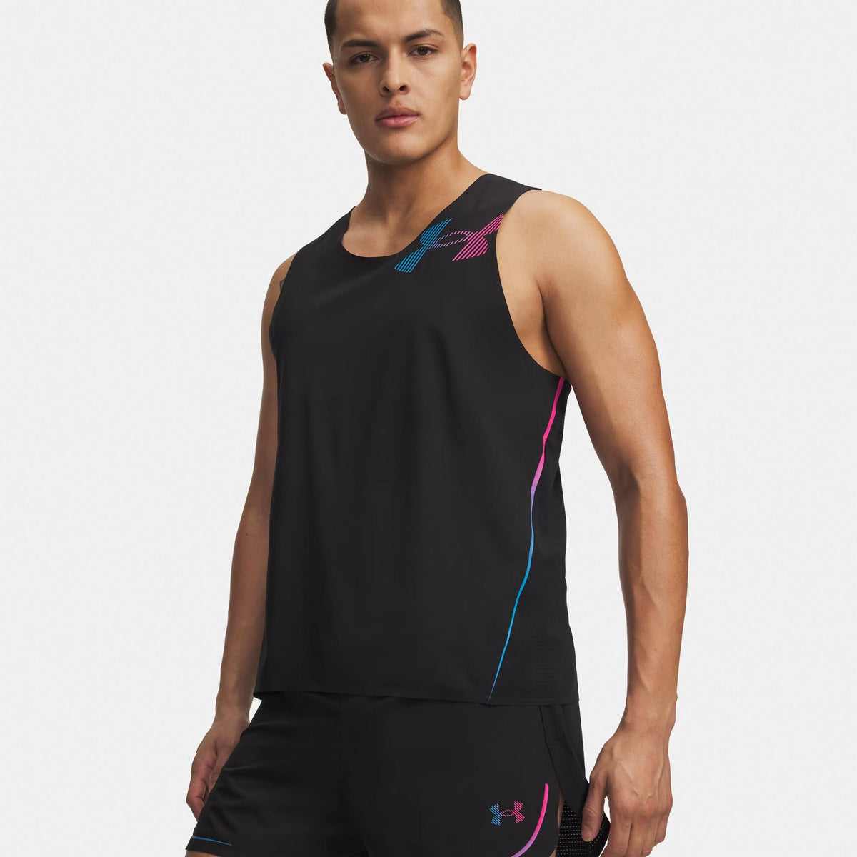Under Armour Velociti Elite Singlet Maillot de course Hommes-noir, pink