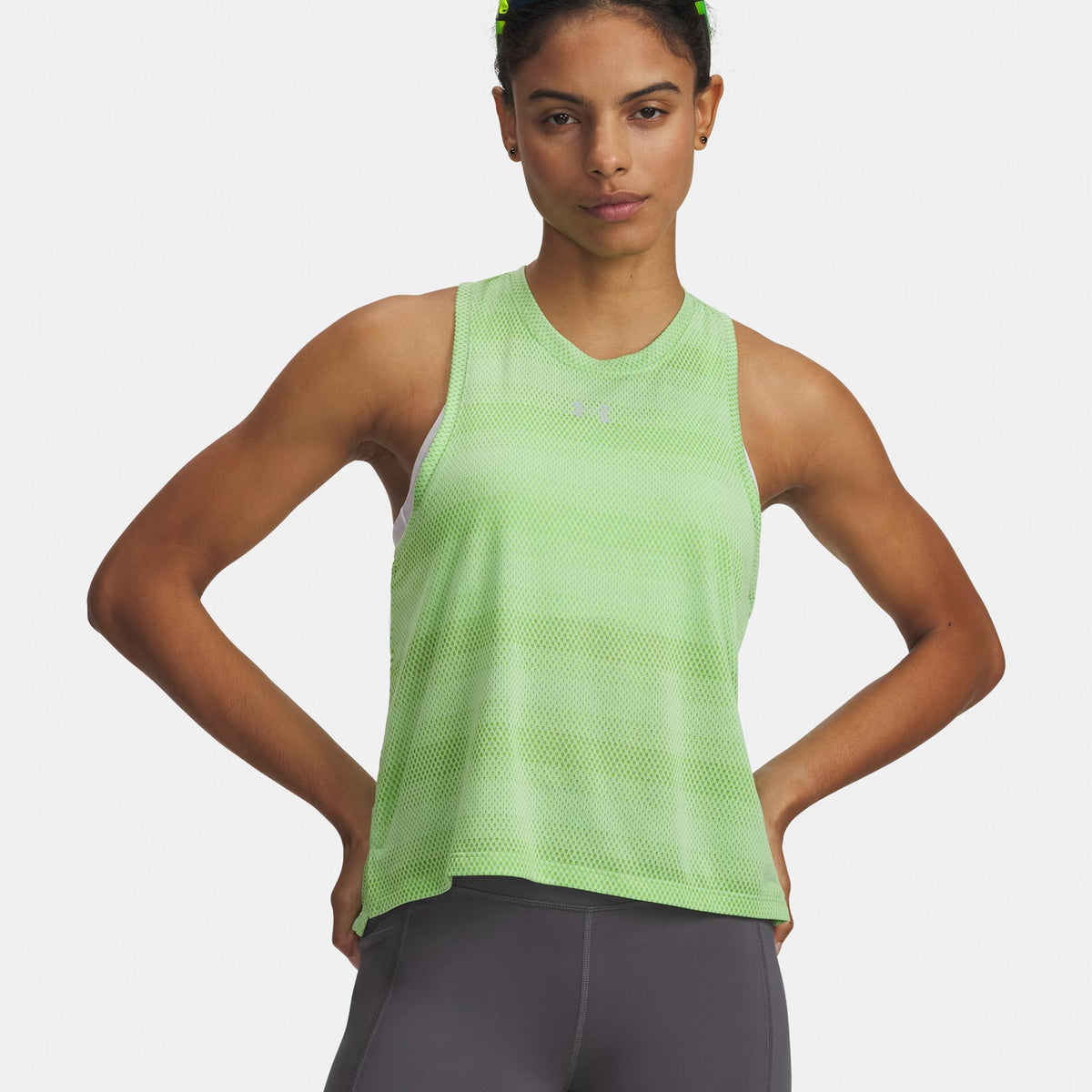 Under Armour Velociti  Maillot de course Femmes - vert fluo, argent