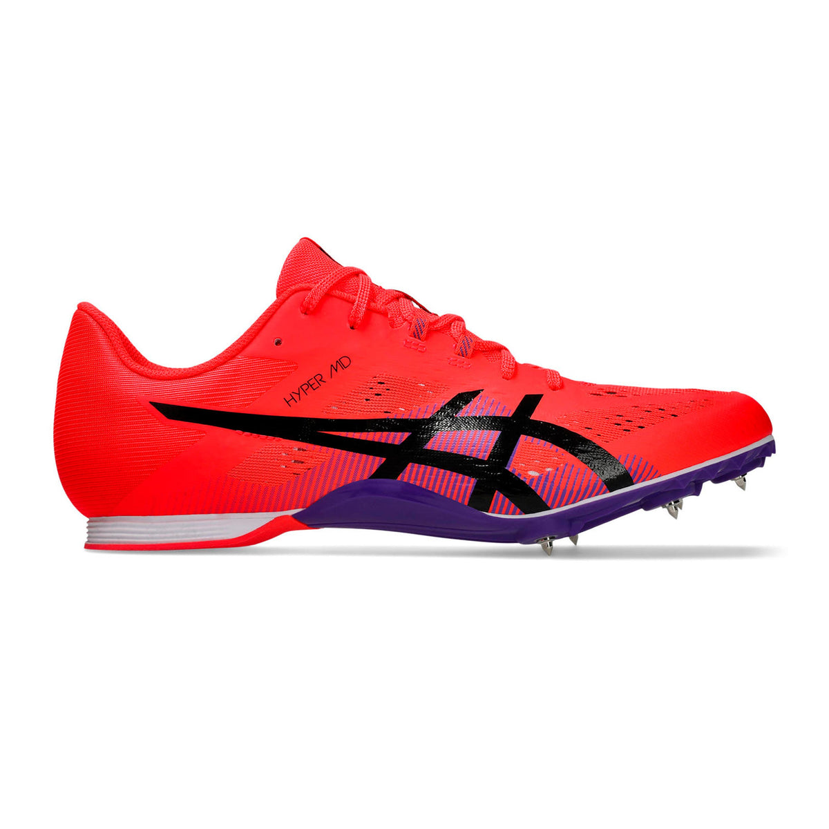 ASICS Hyper Mid Distance 8 Spikes Unisex-rouge, noir