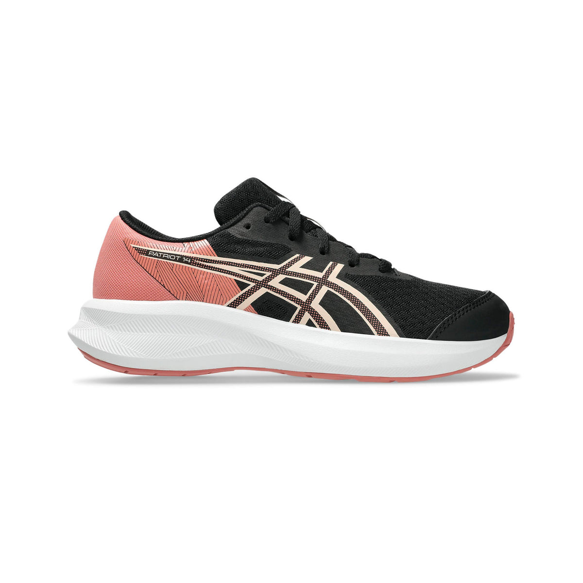 ASICS Patriot 14 GS Chaussure de running sans stabilisateurs Enfants-noir, pink