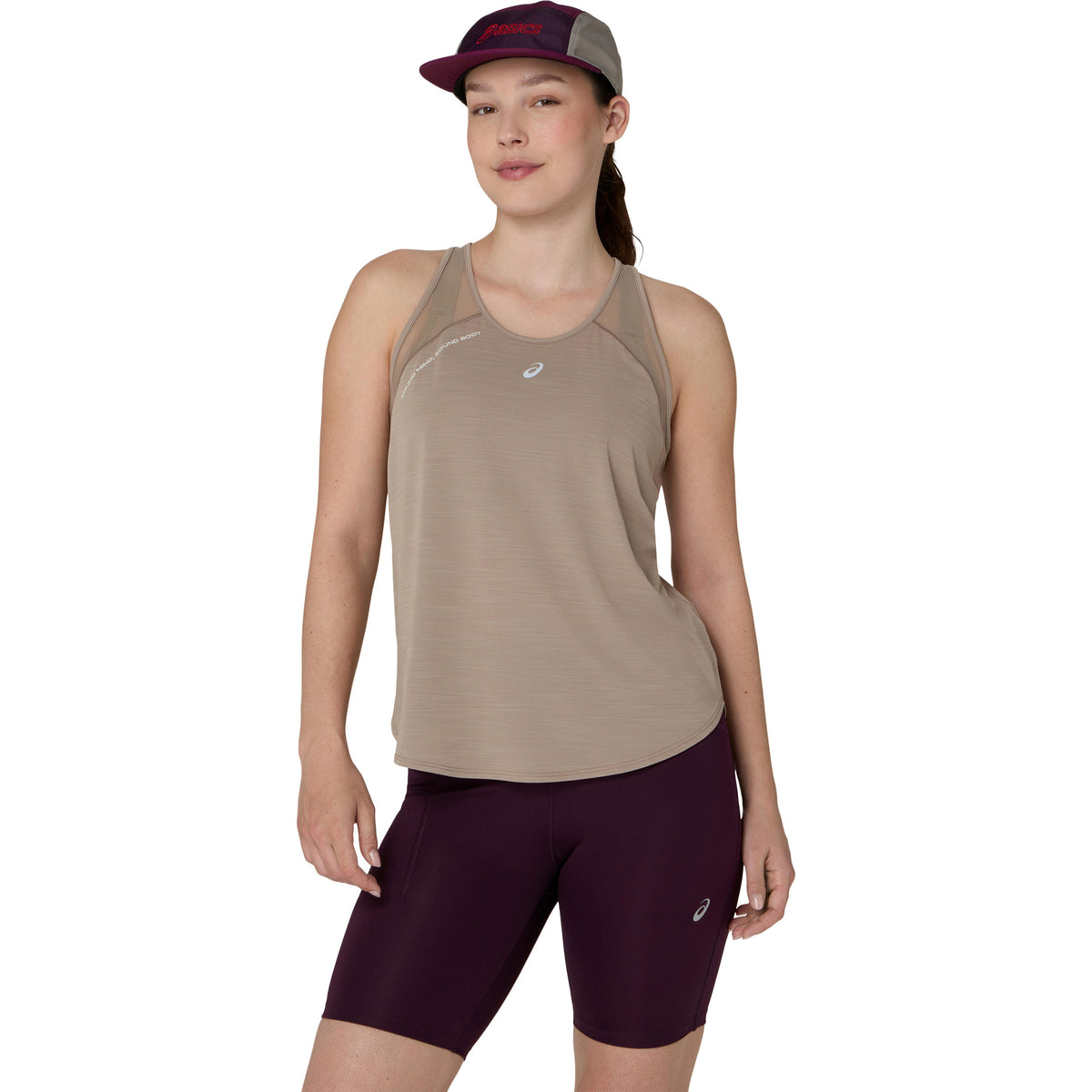 ASICS Road  Maillot de course Femmes - beige, crème