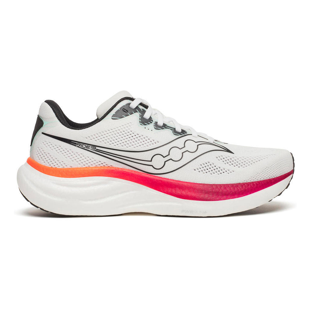 Saucony Ride 19 Chaussure de running sans stabilisateurs Hommes-blanc, corail