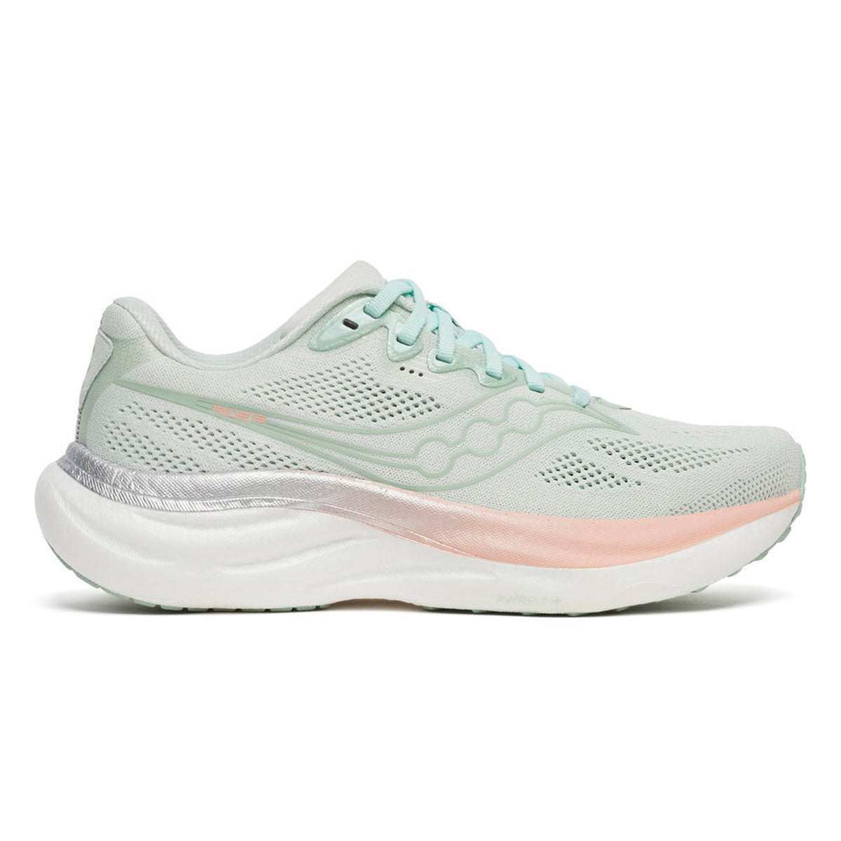 Saucony Ride 19 Chaussure de running sans stabilisateurs Femmes-vert clair, rosé
