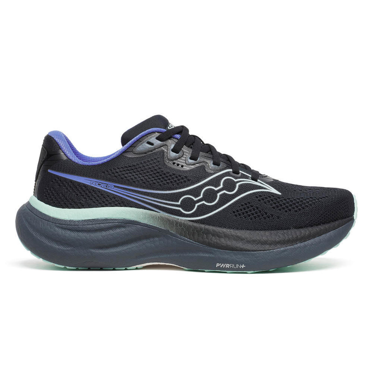 Saucony Ride 19 Chaussure de running sans stabilisateurs Femmes-noir, mint