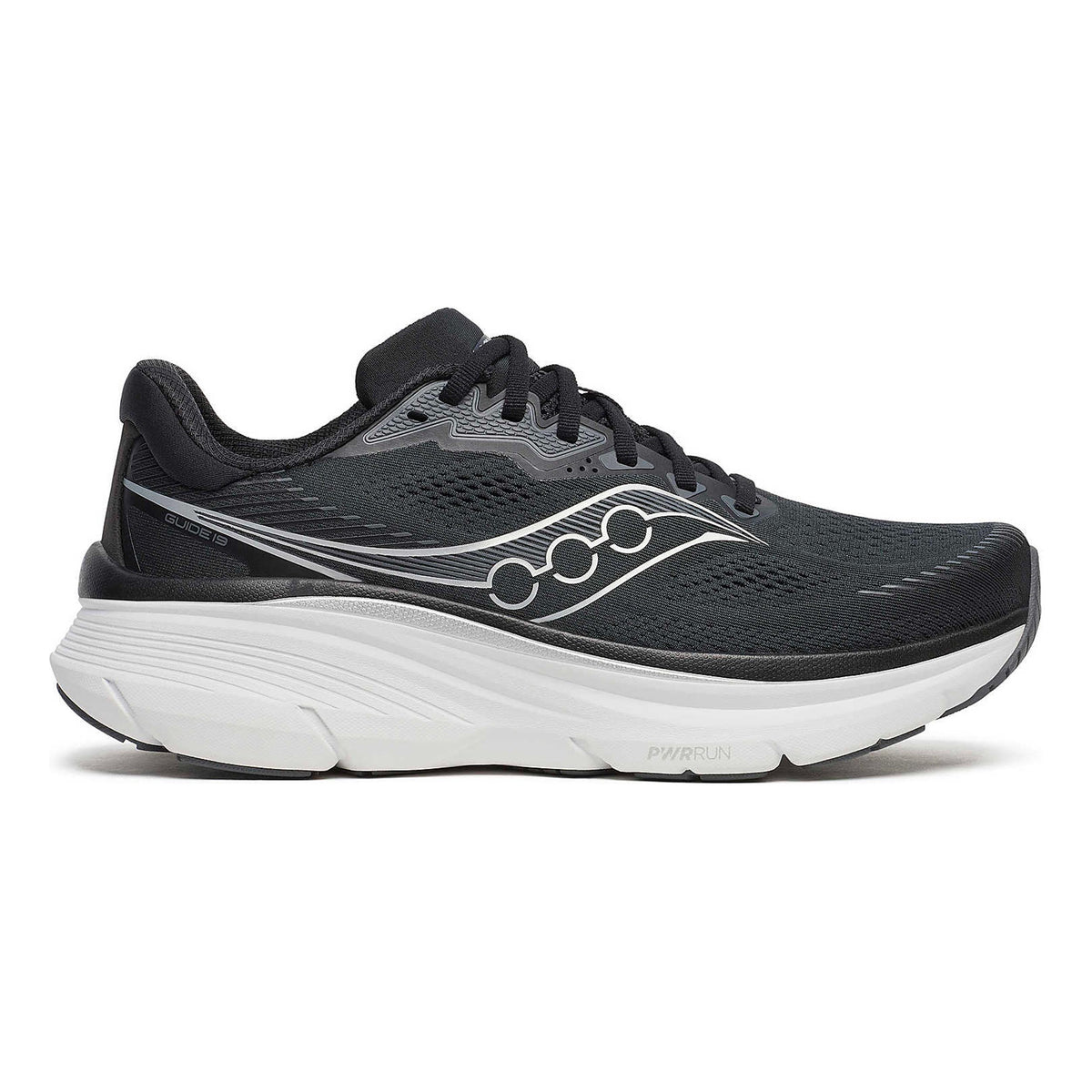 Saucony Guide 19 Chaussure de running avec stabilisateurs Hommes-noir, argent
