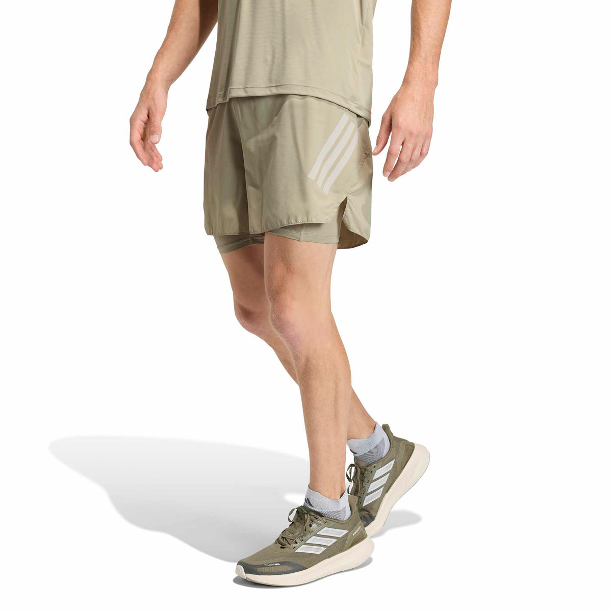 adidas adi365 2in1  Short de running Hommes-kaki