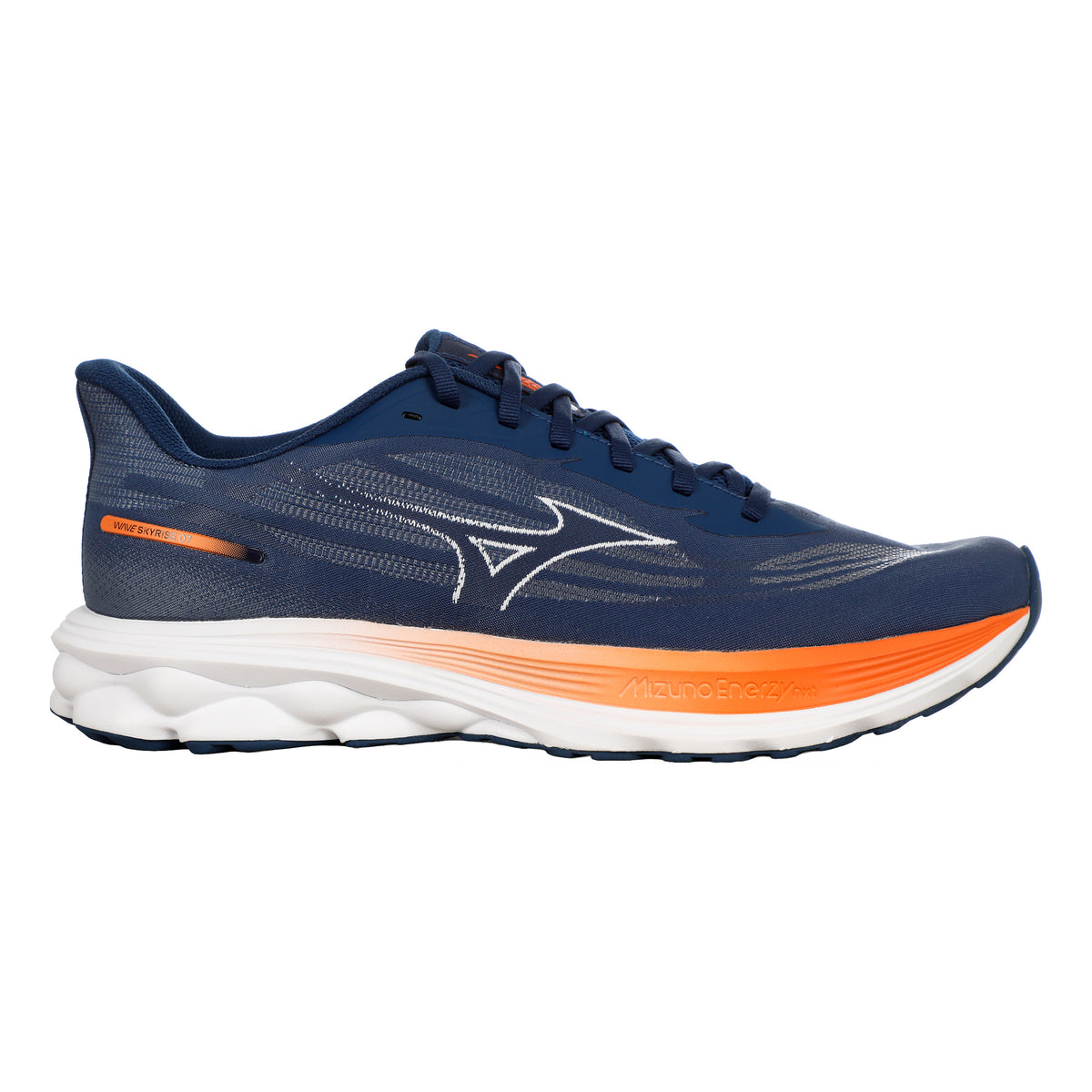 Mizuno Wave Skyrise 7  Chaussure de running sans stabilisateurs Hommes - bleu foncé, corail